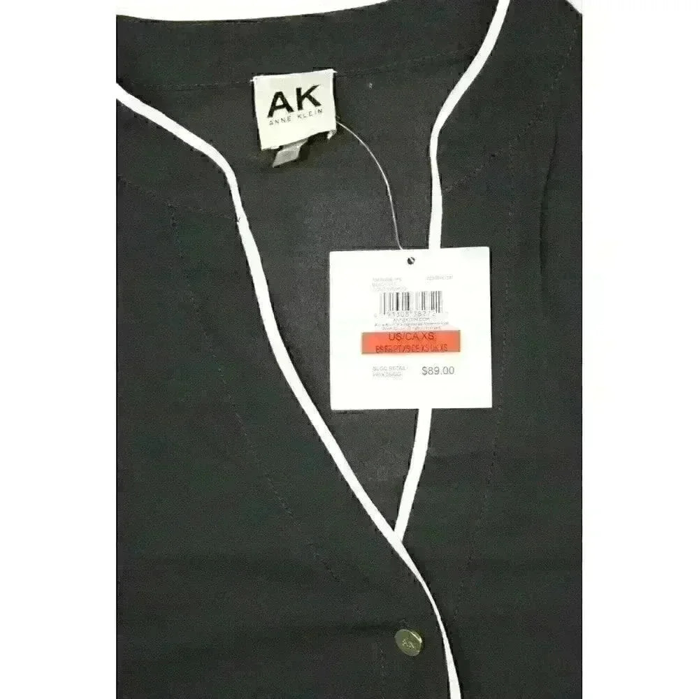 NEW! Anne Klein Women's XS Long Sleeve Combo Button Down Blouse NWT $89 - Picture 3 of 3